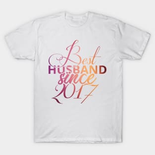 'Best Husband Since 2017' Sweet Wedding Anniversary Gift T-Shirt